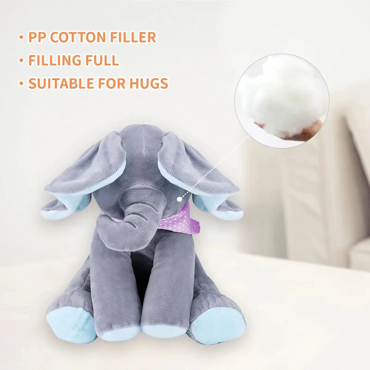 ππΆ Peekaboo Singing Elephant Toy Cuteness meets playtime magic! π΅ Sings & plays hide-and-seek πΆ Perfect for babies & toddlers π Adorable gift for endless giggles! ππ§Έπ