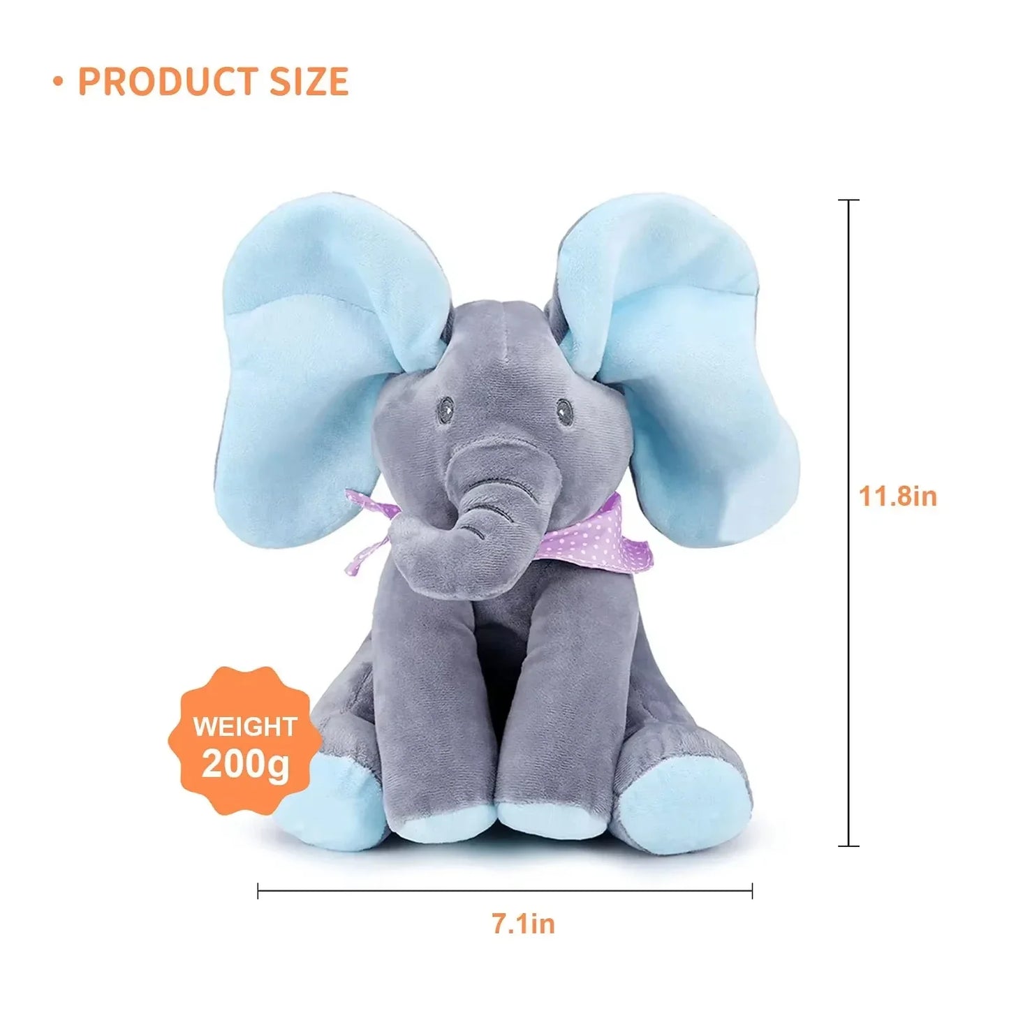 ππΆ Peekaboo Singing Elephant Toy Cuteness meets playtime magic! π΅ Sings & plays hide-and-seek πΆ Perfect for babies & toddlers π Adorable gift for endless giggles! ππ§Έπ