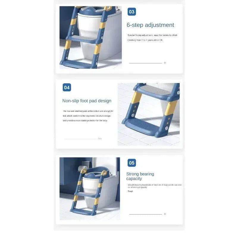 πΌπ½ Potty Time Just Got Easier β And Way More Fun! πβ¨ Say goodbye to potty training struggles with the New Stepped Childrenβs Toilet Training Ladder β the ultimate solution to help your little one go with confidence! π¦π§π