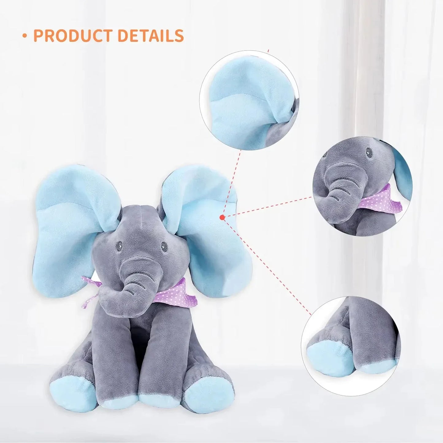 ππΆ Peekaboo Singing Elephant Toy Cuteness meets playtime magic! π΅ Sings & plays hide-and-seek πΆ Perfect for babies & toddlers π Adorable gift for endless giggles! ππ§Έπ