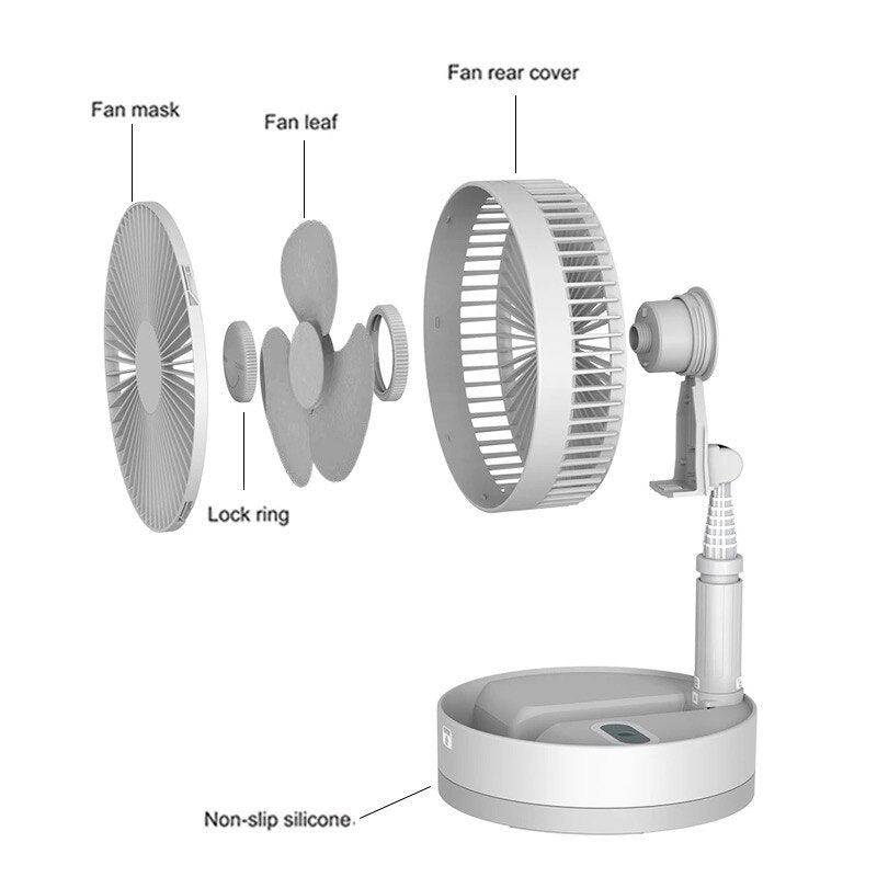 Portable Rechargeable Mini Folding Fan