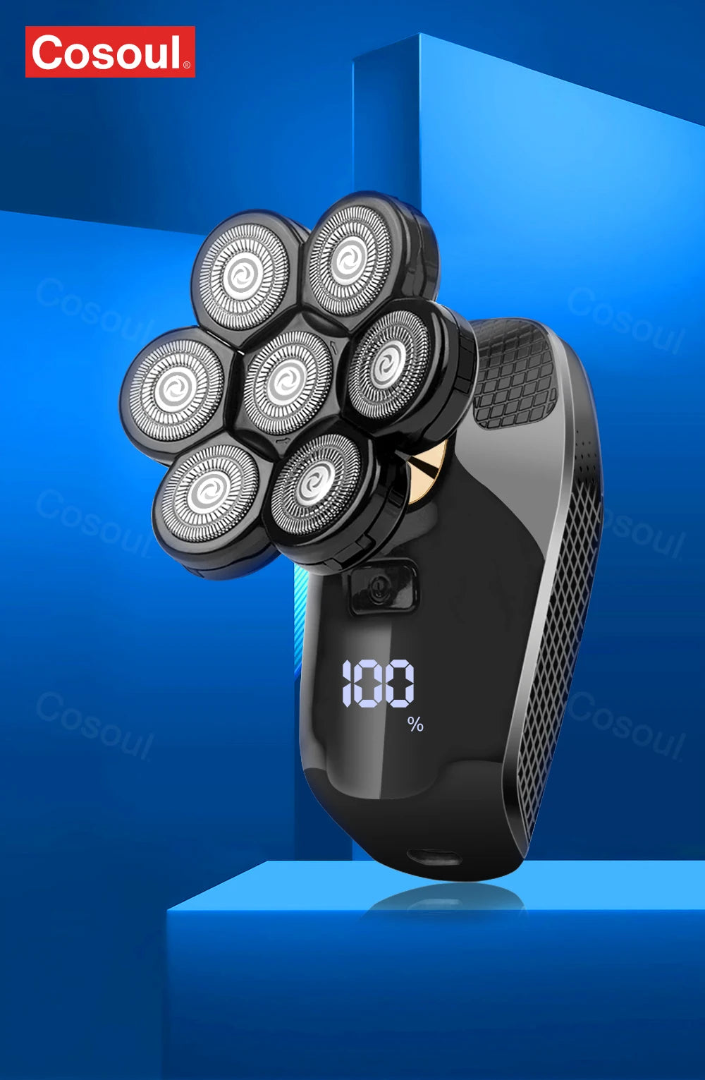 🧔‍♂️💥 The Ultimate Bald Head Shaver is Here! Shave Smarter. Faster. Smoother. 💨💎  Looking for a clean, professional bald look—without the barbershop price tag? Meet the Electric 7-Head Shaver — your new grooming powerhouse.