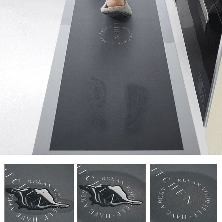 Multi-Use Non Slip Water Absorbing 2pc Kitchen/Bathroom Mat