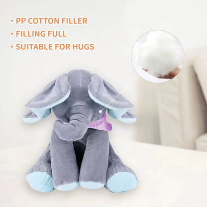 🐘🎶 Peekaboo Singing Elephant Toy Cuteness meets playtime magic! 🎵 Sings & plays hide-and-seek 👶 Perfect for babies & toddlers 🎁 Adorable gift for endless giggles! 💖🧸🎉