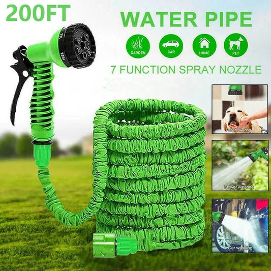Expandable Magic Hose 🌿🚗 High-pressure power + 7 spray modes = total versatility! 💧 Perfect for car washes, garden care & home use. Tangle-free, compact, and built to last! 🏡🌼🔫