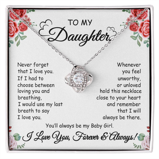 TO MY DAUGHTER | LOVE KNOT NECKLACE | DAUGHTER